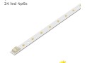 Линейный cветодиодный модуль 24 LED (4P6S) CRI80