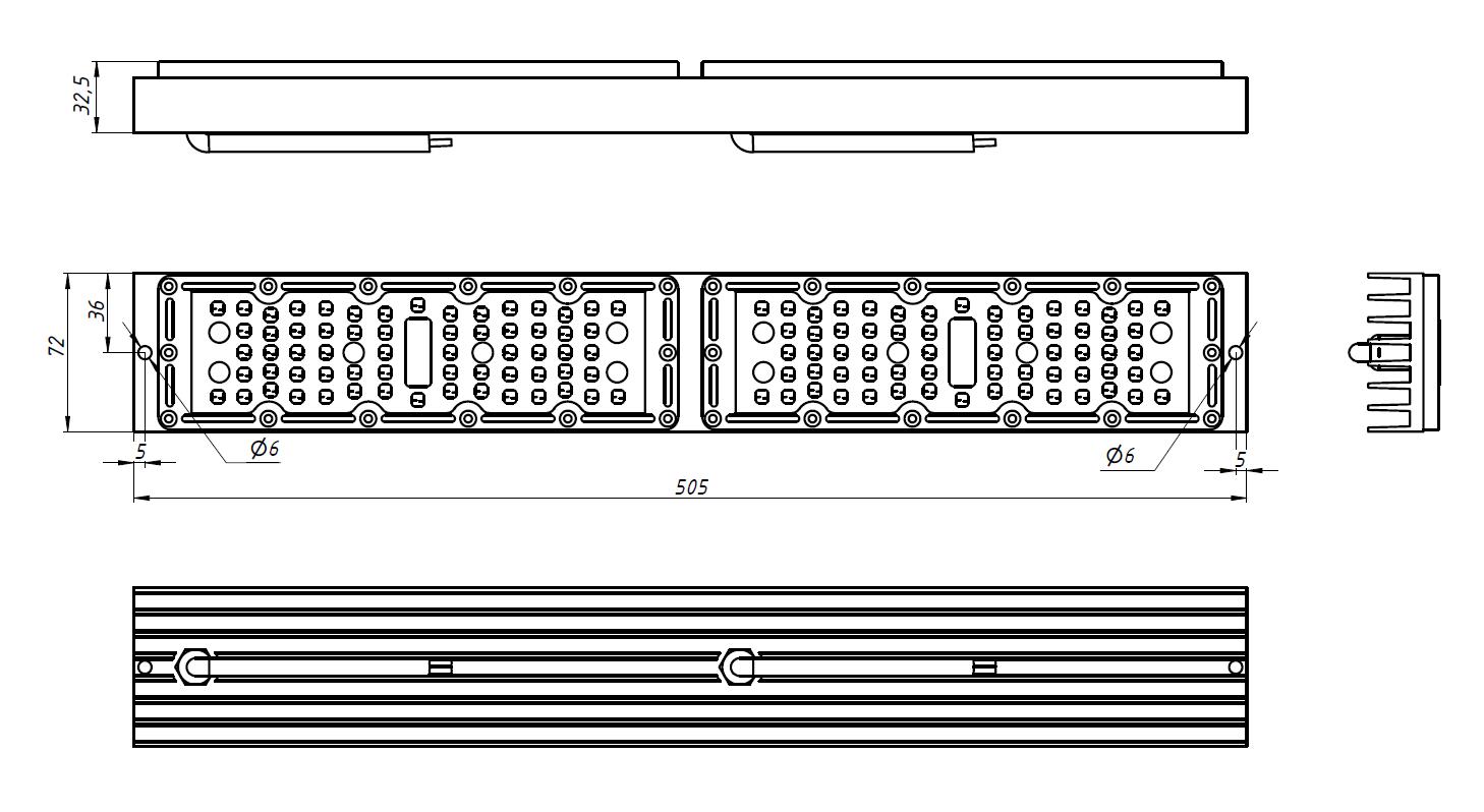 Светодиодная сборка 64x2 led